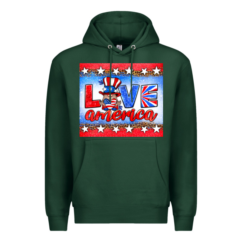 Love America Gnome Premium Hoodie by HRA Design Shop | Teevron