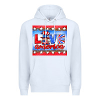 White love america gnome Premium Hoodie - HRA Design Shop