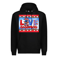 Black love america gnome Premium Hoodie - HRA Design Shop
