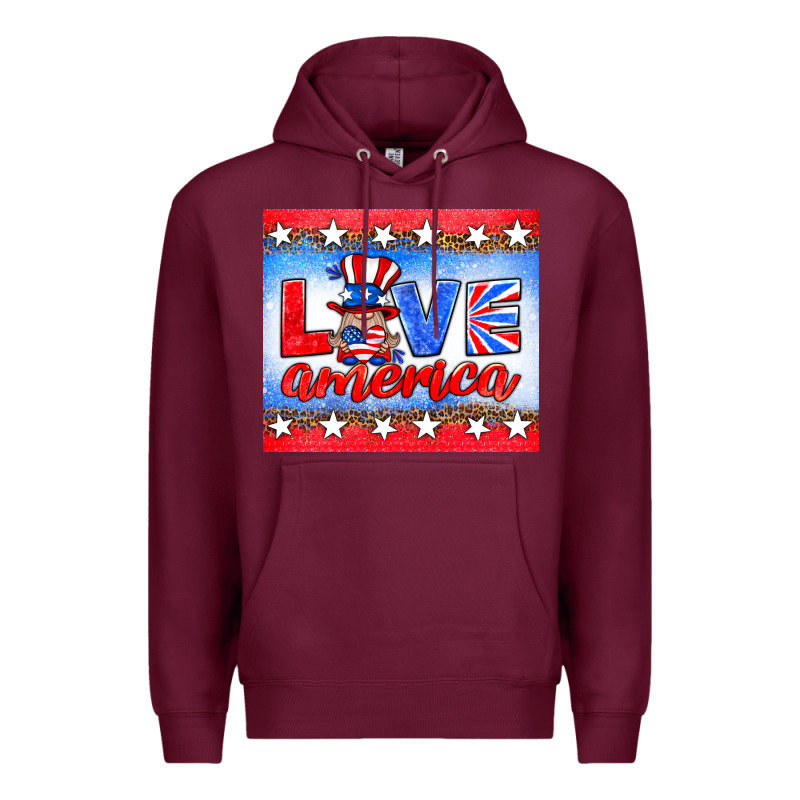 Love America Gnome Premium Hoodie by HRA Design Shop | Teevron