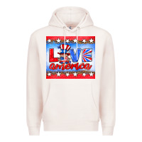 Pale Pink love america gnome Premium Hoodie - HRA Design Shop