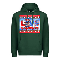 Sports Green love america gnome Premium Hoodie - HRA Design Shop