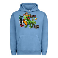 Pigment Pebble Blue taco saurus rex Urban Hoodie - CowhideDigitalArt