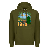 Army Green what happens at the lake stays at the lake Premium Hoodie - HRA Design Shop