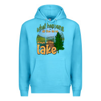 Ocean Blue what happens at the lake stays at the lake Premium Hoodie - HRA Design Shop