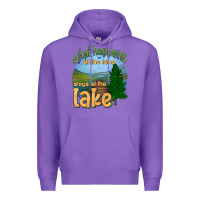 Purple what happens at the lake stays at the lake Premium Hoodie - HRA Design Shop