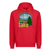 Red what happens at the lake stays at the lake Premium Hoodie - HRA Design Shop