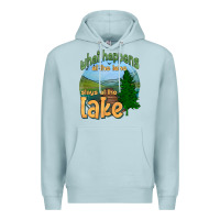 Blue Mist what happens at the lake stays at the lake Premium Hoodie - HRA Design Shop