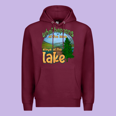 What Happens At The Lake Stays At The Lake Premium Hoodie Designed By Hra Design Shop