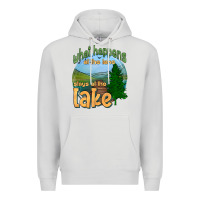 Dove Grey what happens at the lake stays at the lake Premium Hoodie - HRA Design Shop
