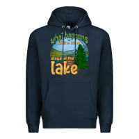 Navy what happens at the lake stays at the lake Premium Hoodie - HRA Design Shop