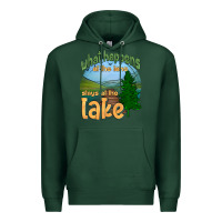 Sports Green what happens at the lake stays at the lake Premium Hoodie - HRA Design Shop