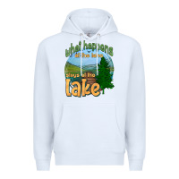 White what happens at the lake stays at the lake Premium Hoodie - HRA Design Shop