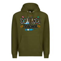 Army Green science teacher Premium Hoodie - CowhideDigitalArt
