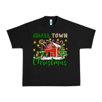Black Small Town Christmas Urban Heavy Tee - Artiststas