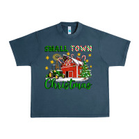 Midnight Navy Small Town Christmas Urban Heavy Tee - Artiststas
