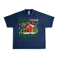 Navy Small Town Christmas Urban Heavy Tee - Artiststas
