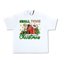 White Small Town Christmas Urban Heavy Tee - Artiststas