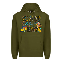 Army Green school hero Premium Hoodie - CowhideDigitalArt