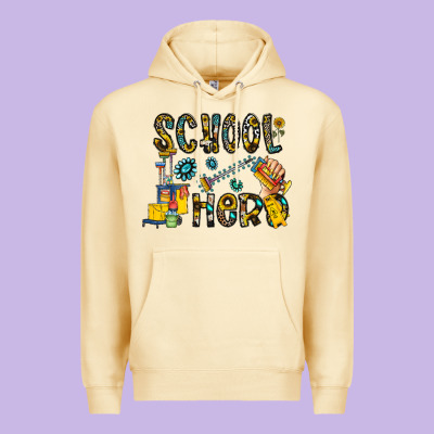 School Hero Premium Hoodie Designed By Cowhidedigitalart