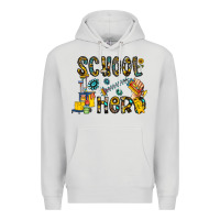 Dove Grey school hero Premium Hoodie - CowhideDigitalArt