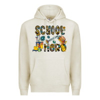 Oatmeal Heather school hero Premium Hoodie - CowhideDigitalArt