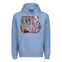 Colony Blue mimi baseball Premium Hoodie - RacoonDesign
