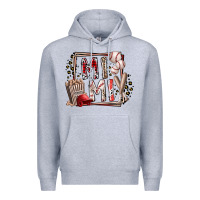 Heather Grey mimi baseball Premium Hoodie - RacoonDesign