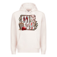 Pale Pink mimi baseball Premium Hoodie - RacoonDesign