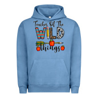 Pigment Pebble Blue teacher of the wild things Urban Hoodie - CowhideDigitalArt