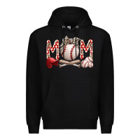 Black mom baseball Premium Hoodie - RacoonDesign