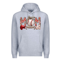 Heather Grey mom baseball Premium Hoodie - RacoonDesign