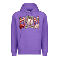 Purple mom baseball Premium Hoodie - RacoonDesign