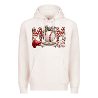 Pale Pink mom baseball Premium Hoodie - RacoonDesign