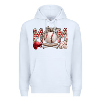 White mom baseball Premium Hoodie - RacoonDesign