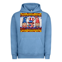 Pigment Pebble Blue usa gnome Urban Hoodie - HRA Design Shop