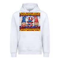 White usa gnome Urban Hoodie - HRA Design Shop