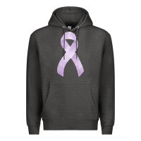 Charcoal Heather testicular cancer ribbon fa element Premium Hoodie - FaDigitalArtStudio