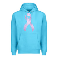 Ocean Blue testicular cancer ribbon fa element Premium Hoodie - FaDigitalArtStudio