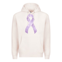 Pale Pink testicular cancer ribbon fa element Premium Hoodie - FaDigitalArtStudio