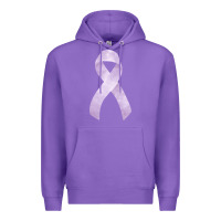 Purple testicular cancer ribbon fa element Premium Hoodie - FaDigitalArtStudio
