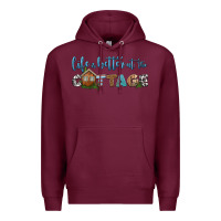 Burgundy life is better at the cottage Premium Hoodie - HRA Design Shop