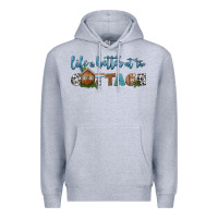 Heather Grey life is better at the cottage Premium Hoodie - HRA Design Shop
