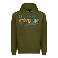 Army Green life is better at the cabin Premium Hoodie - HRA Design Shop