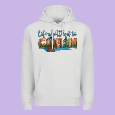 Life Is Better At The Cabin Premium Hoodie Designed By Hra Design Shop