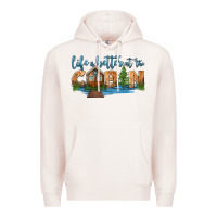 Pale Pink life is better at the cabin Premium Hoodie - HRA Design Shop