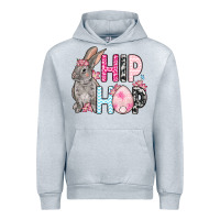 Heather Grey Easter Day Hip hop bunny Urban Hoodie - OliviaCreatesArt
