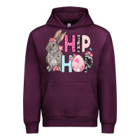 Mauve Wine Easter Day Hip hop bunny Urban Hoodie - OliviaCreatesArt