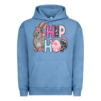 Pigment Pebble Blue Easter Day Hip hop bunny Urban Hoodie - OliviaCreatesArt