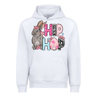 White Easter Day Hip hop bunny Urban Hoodie - OliviaCreatesArt